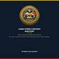 Long-Form Content Mastery cover, Veteran Code Academy